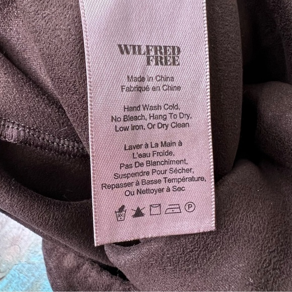 Aritzia Wilfred Free Daria Pant Brown Vegan Suede Size Small - Picture 10 of 14